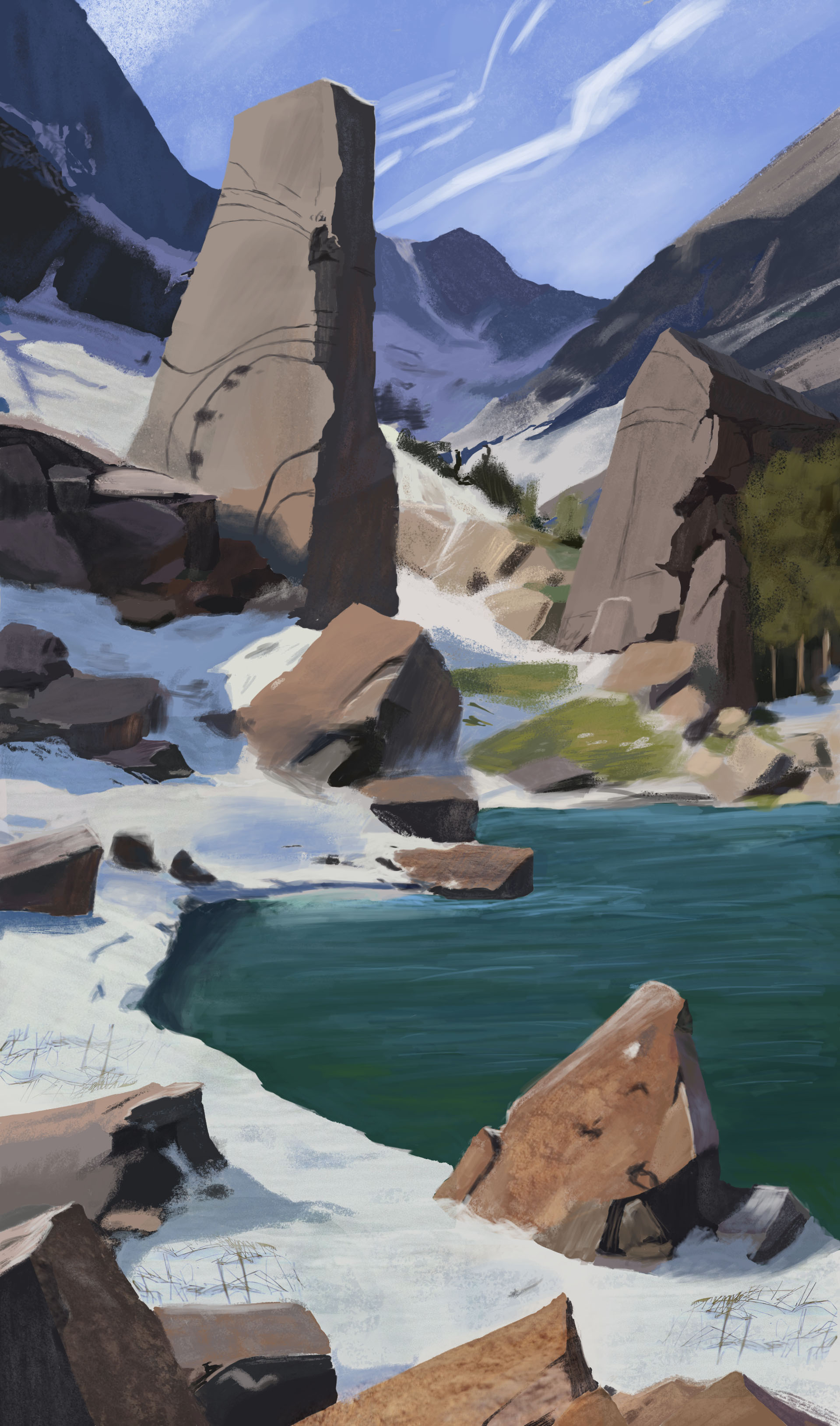 Rocks and Trees Study